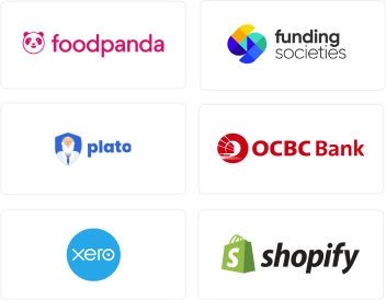 foodpanda, funding societies, plato, OCBC bank, xero, shopify