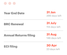 We track deadlines in a calendar