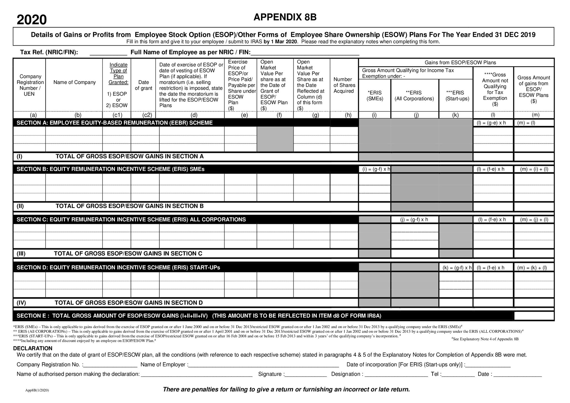 Appendix 8B example