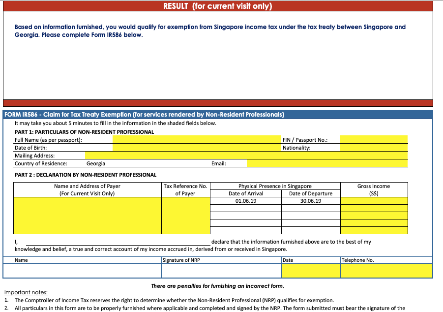 Tax treaty calculator helps you